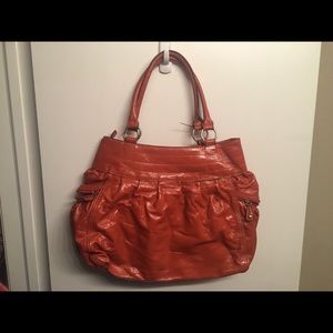 Large orange hobo bag!